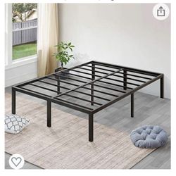 SLEEPLACE 18 Inch High Profile Heavy Duty Steel Slat / Mattress Foundation / Bed Frame, King