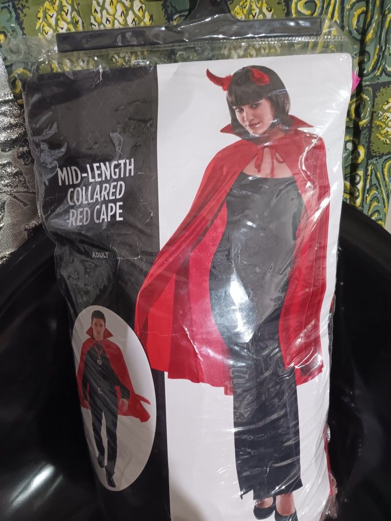 Adult O/S Red Mid Length Cape Costume