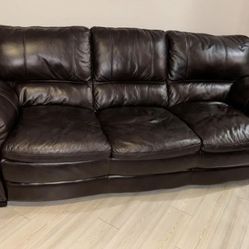 Brown Leather Sofa