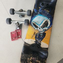 Used Skateboard With Rubber Trucks