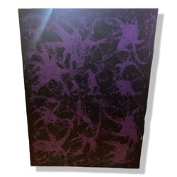 Funky Purple & Black Abstract Acrylic Painting 32x40