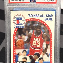 Michael Jordan 1989 Hoops #21 All Star Game Basketball Card PSA MT 9