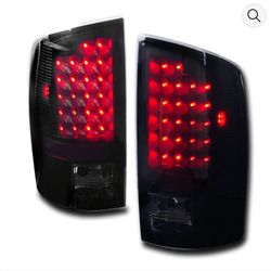 Pair LED Tail Lights Brake Lamp 2002-2006 Dodge Ram 1500 2500 3500 Smoked Left Right Side