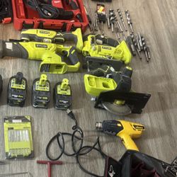 Milwaukee & Ryobi Power Tools + Everything In Pics