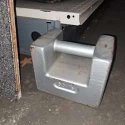 Cast Iron Painted Grip Handle Test Weight 50lb Mass Nist