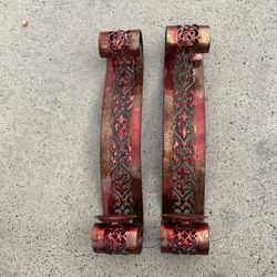 Red Wall Candle Holders 