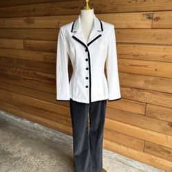 ST JOHN Sport Black & White Jacket and Pants