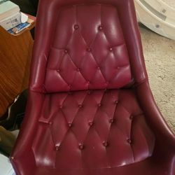 Antique very red comfy chair
