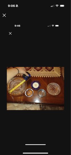 Set of five ashtrays, various sizes