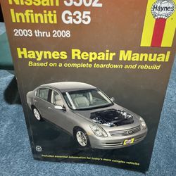 Haynes Nissan 350Z/Infiniti G35 repair manual-2003 to 2008