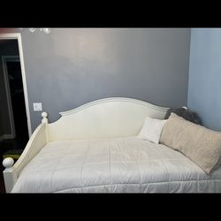 Twin bed with trundle- mattress not included.