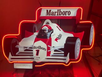 MARLBORO MOBIL 1 NEON SIGN INDY FORMULA F1 RACE CAR DISPLAY SIGN