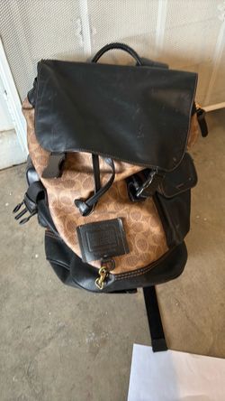 Coach Signature Canvas Leather Backpack