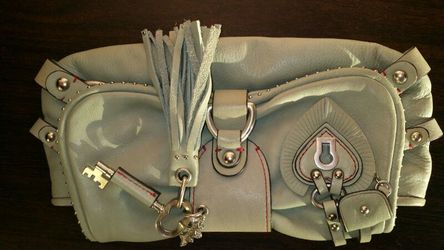 Exquisite JUICY COUTURE VINTAGE BLUE LEATHER HANDBAG