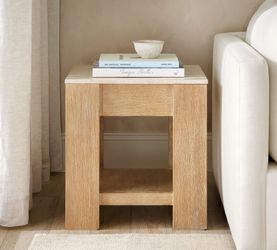 Pottery Barn Travertine Side Table (2 Available)