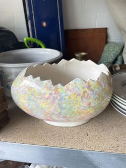 Vintage Easter Egg Ceramic Centerpiece