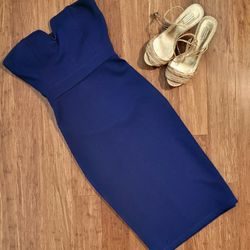 Blue Strapless Dress 