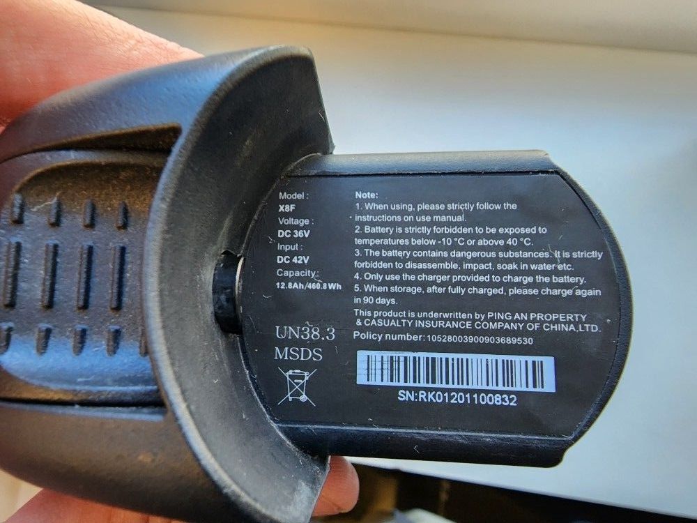 Electric Scooter Battery 12.8Ah for Turboant X7 Pro