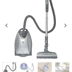 Vacuum - Kenmore Elite 21814 - Vacuum cleaner - canister - bag - silver/gray