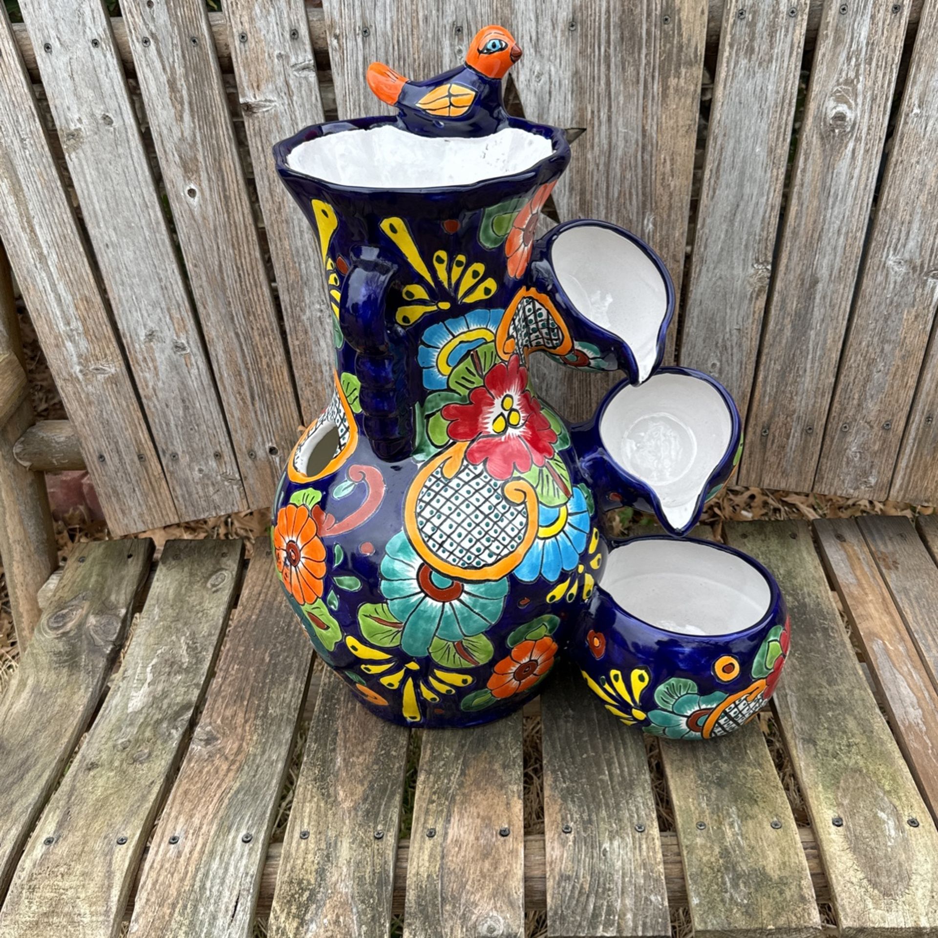 Authentic Mexican Talavera Fountain 