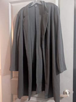 New Women's Long Black Lightweight Jacket L