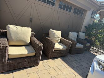 Four outdoor chairs