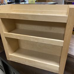 Light Finish 3 Shelf Bookcase/Organizer 