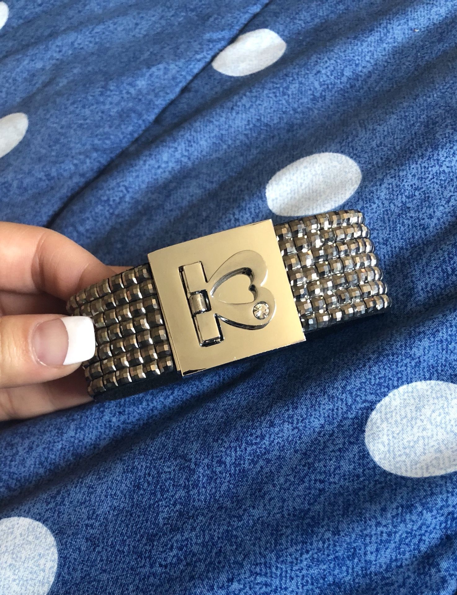 Sparkle bracelet with Rhinestone on the heart❤️✨