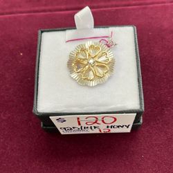 Sterling Silver And 14K Two Tone Mother’s Pendant 