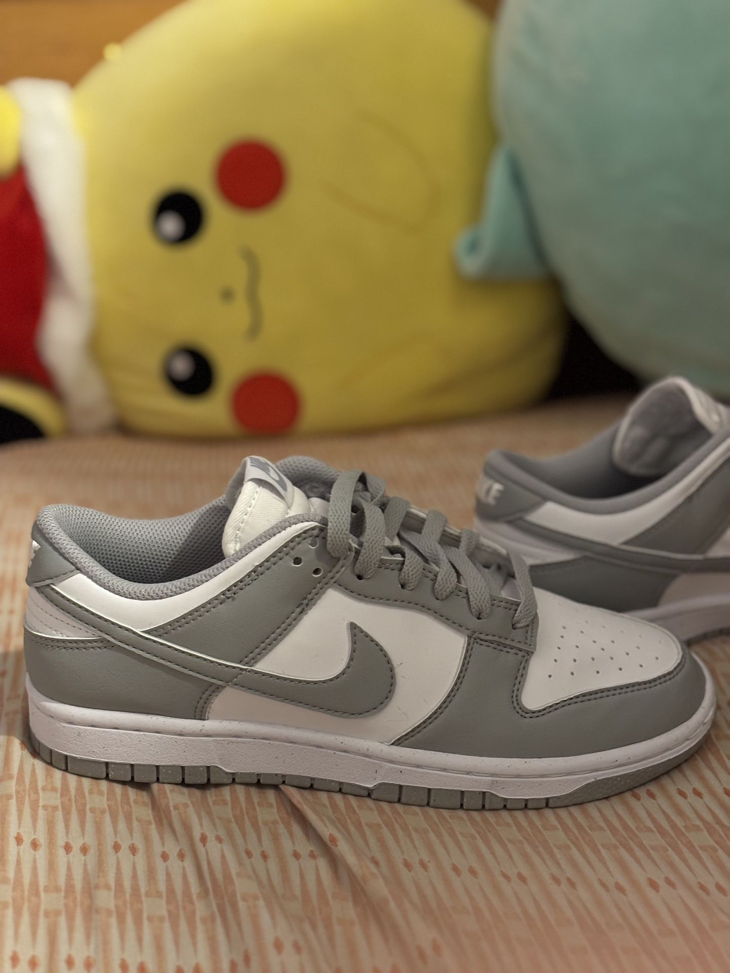 New White And Gray Nike Dunks