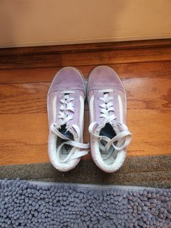 Lavender , SUEDE VANS, Leather White Swipe