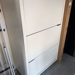 White Shoe Cabinets (2x)