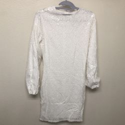 White Sequin Dress