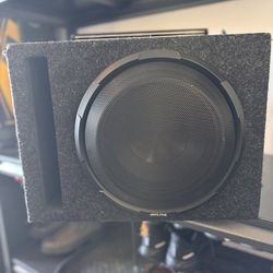 Alpine type X mounted wired to 2ohms Hifonics amp