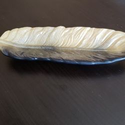 Epoxy Resin  Feather Tray Table Decor