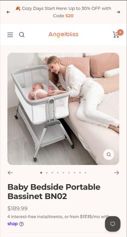 AngelBliss Portable Baby Bassinet BN02