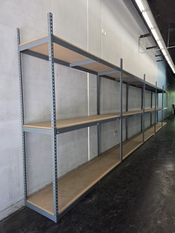 Industrial Storage Rack Warehouse Shelving 72 in W x 24 in D Boltless Shelves Similar To Uline And Grainger Delivery Available