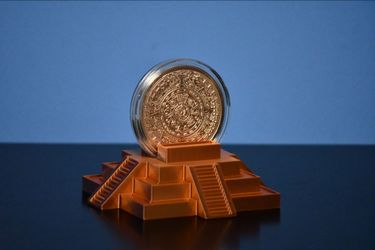 Aztec calendar copper round