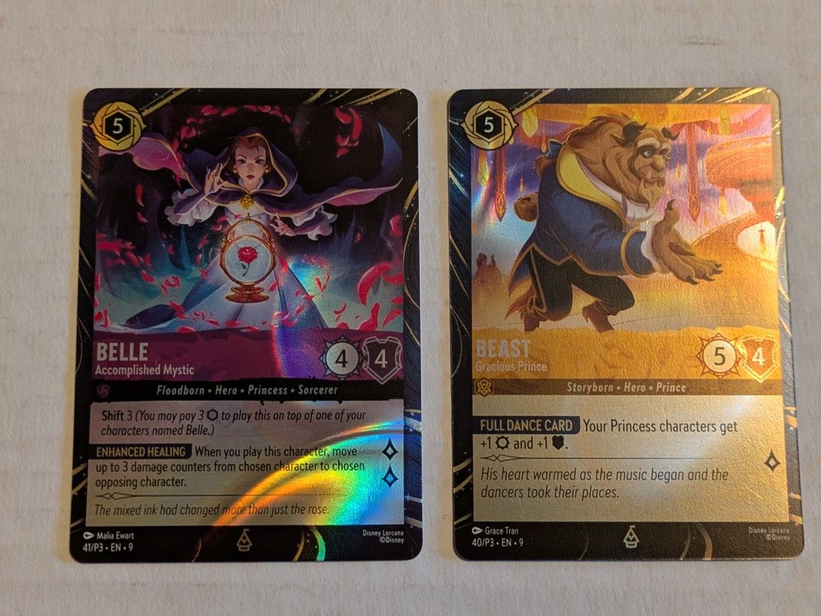 Disney Lorcana Belle and Beast Quest Promo Set