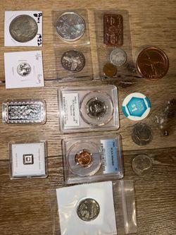 Silver lot Copper, US coins, Geiger, slabs