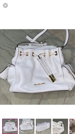 Michael Kors White & Gold Satchel