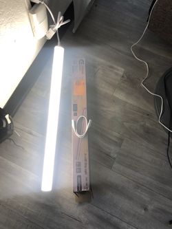 Commercial Electric Plug In or Direct Wire Power Connection 2 ft. White 4000K Integrated LED Strip Light (with power cord and linking cord)