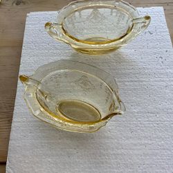 Dishes - Yellow Depression Glass Set