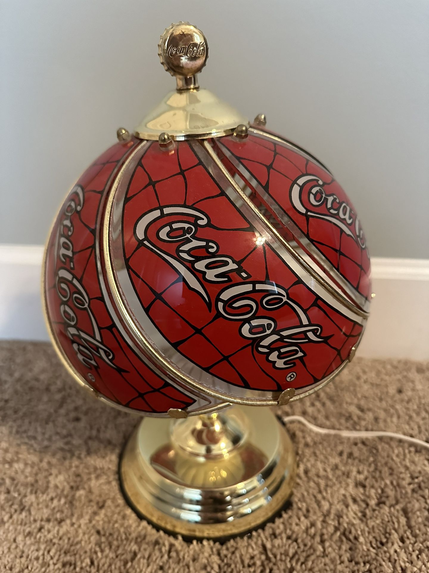 Authentic Coca-Cola Touch Lamp, Vintage Tiffany Style (Pub / Desk Lamp)