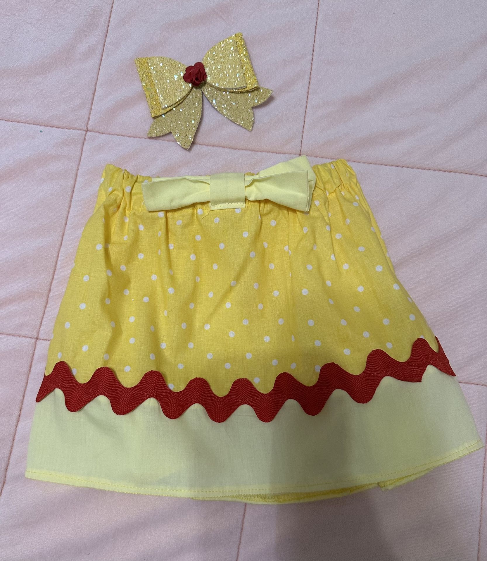 Belle Skirt and hair clip size 4 