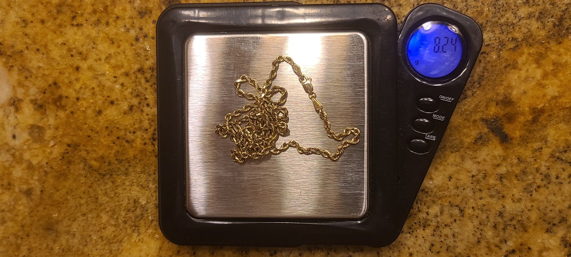 14k Gold 3mm Diamond Cut Rope Chain - 18 in.