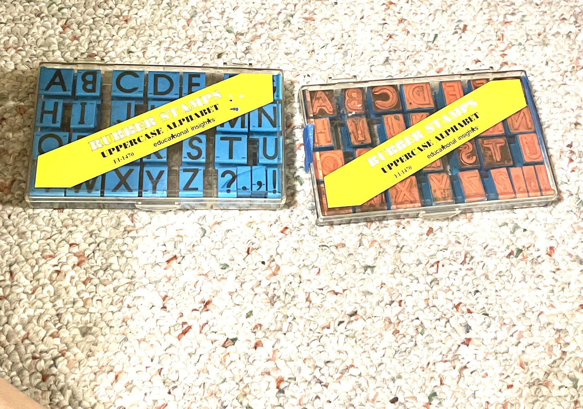 Lot Of ABC & abc Wooden Stamps