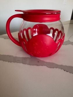 Red Glass Stovetop Popcorn Popper with Kroger Popcorn Kernels