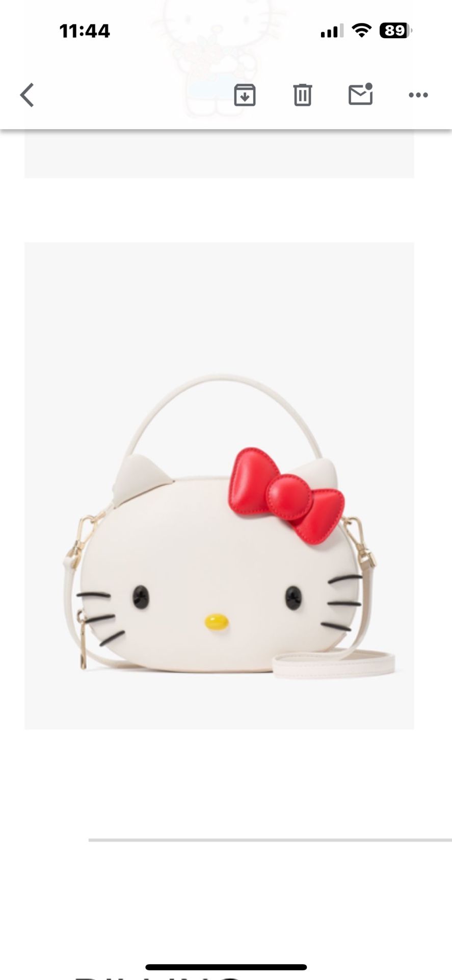 HELLO KITTY X KSNY 3D CROSSBODY PURSE