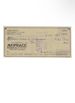 Mike Ditka Signed 1984 Personal Bank Check (SWAU)